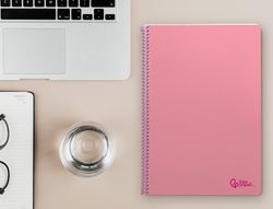 Cuaderno espiral liderpapel A4 smart tapa blanda 80h 75gr cuadro 4mm con margen color rosa
