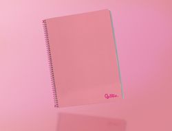 Cuaderno espiral liderpapel A4 smart tapa blanda 80h 75gr cuadro 4mm con margen color rosa