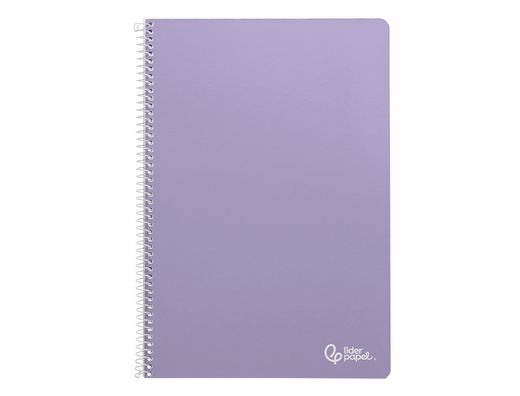Cuaderno espiral liderpapel A4 smart tapa blanda 80h 75gr rayado montessori 3,5mm con margen colores surtidos