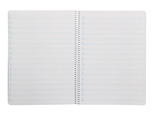 Cuaderno espiral liderpapel A4 pautaguia tapa plastico 80h 90gr cuadro pautado 4mm con margen color lila