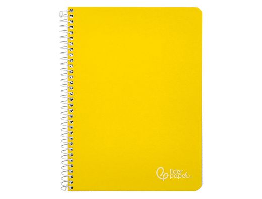 Cuaderno espiral liderpapel A4 witty tapa dura 80h 90gr cuadro 4mm con margen color amarillo