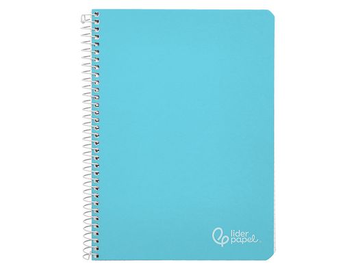 Cuaderno espiral liderpapel A4 witty tapa dura 80h 90gr cuadro 4mm con margen color celeste