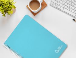 Cuaderno espiral liderpapel A4 witty tapa dura 80h 90gr cuadro 4mm con margen color celeste