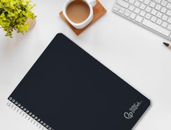 Cuaderno espiral liderpapel A4 witty tapa dura 80h 90gr cuadro 4mm con margen color negro
