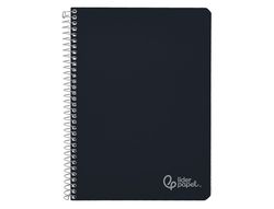Cuaderno espiral liderpapel A4 witty tapa dura 80h 90gr cuadro 4mm con margen color negro