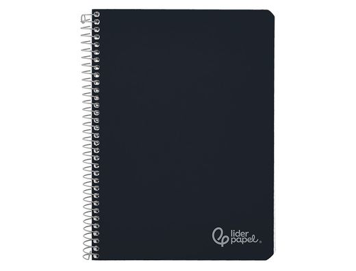 Cuaderno espiral liderpapel A4 witty tapa dura 80h 90gr cuadro 4mm con margen color negro