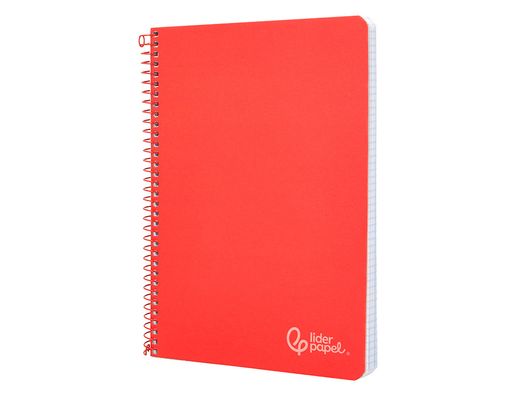 Cuaderno espiral liderpapel A4 witty tapa dura 80h 90gr cuadro 4mm con margen color rojo
