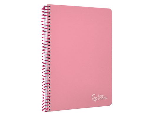 Cuaderno espiral liderpapel A4 witty tapa dura 80h 90gr cuadro 4mm con margen color rosa