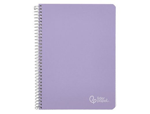 Cuaderno espiral liderpapel A4 witty tapa dura 80h 90gr cuadro 4mm con margen color violeta