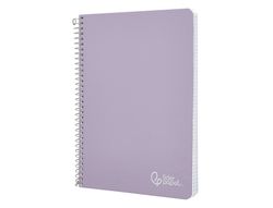 Cuaderno espiral liderpapel A4 witty tapa dura 80h 90gr cuadro 4mm con margen color violeta