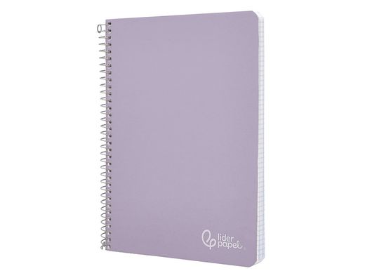 Cuaderno espiral liderpapel A4 witty tapa dura 80h 90gr cuadro 4mm con margen color violeta