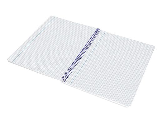 Cuaderno espiral liderpapel A4 smart tapa blanda 80h 75gr cuadro 4mm con margen color turquesa