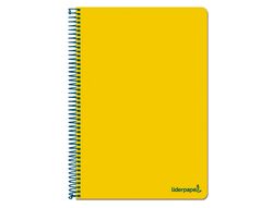 Cuaderno espiral liderpapel folio write tapa blanda 80h 60gr horizontal con margen color amarillo