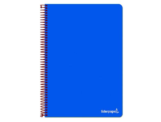 Cuaderno espiral liderpapel folio write tapa blanda 80h 60gr horizontal con margen color azul
