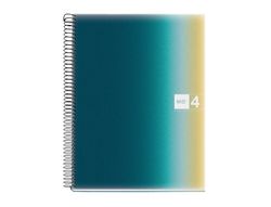Cuaderno espiral miquelrius din a4 120 hojas 70 gr cuadro 5 mm tapa polipropileno aurora iceland
