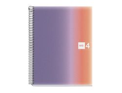 Cuaderno espiral miquelrius din a4 120 hojas 70 gr cuadro 5 mm tapa polipropileno aurora provence