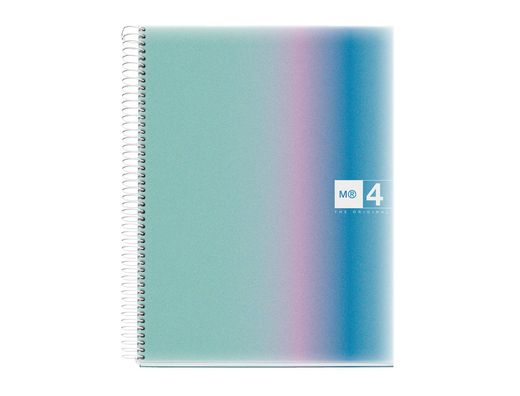 Cuaderno espiral miquelrius din a4 120 hojas 70 gr cuadro 5 mm tapa polipropileno aurora santorini