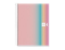 Cuaderno espiral miquelrius din a4 120 hojas 70 gr cuadro 5 mm tapa polipropileno aurora west bay