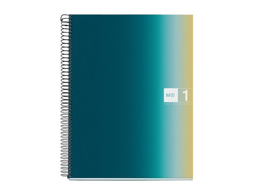 Cuaderno espiral miquelrius din A4 80 hojas 90 gr cuadro 5 mm tapa forrada aurora iceland