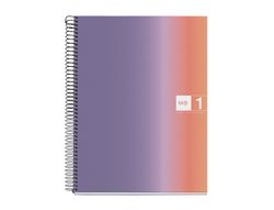 Cuaderno espiral miquelrius din A4 80 hojas 90 gr cuadro 5 mm tapa forrada aurora provence