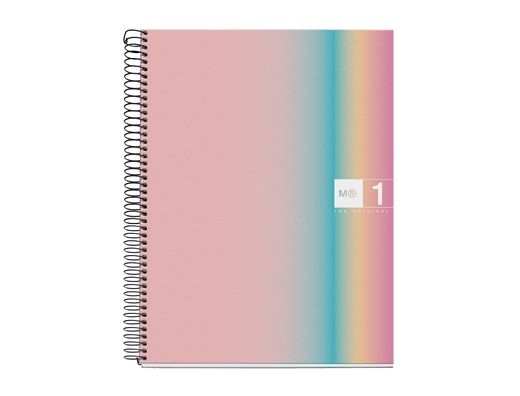 Cuaderno espiral miquelrius din A4 80 hojas 90 gr cuadro 5 mm tapa forrada aurora west