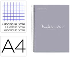 Cuaderno espiral miquelrius notebook 1 emotions tapa forrada din A4 microperforado 80 hojas 90g/m2 cuadro 5 mm