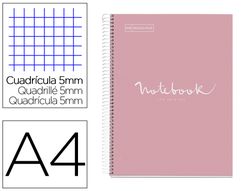Cuaderno espiral miquelrius notebook 1 emotions tapa forrada din A4 microperforado 80 hojas 90g/m2 cuadro 5 mm