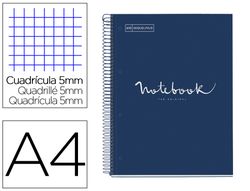 Cuaderno espiral miquelrius notebook 1 emotions tapa forrada din A4 microperforado 80 hojas 90g/m2 cuadro 5 mm