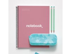 Cuaderno espiral miquelrius notebook emotions rose dust tapa forrada din A4 microperforado 80 hojas 90