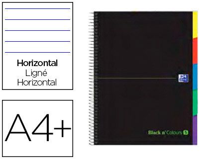 Cuaderno Espiral Oxford Ebook 5 Tapa Extradura Din A4+ 120 H Horizontal Colores Surtidos Touch