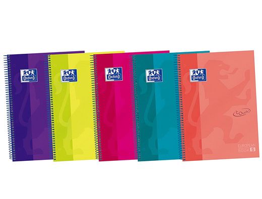 Cuaderno Espiral Oxford Ebook 5 Tapa Extradura Din A4+ 120 H Horizontal Colores Surtidos Touch