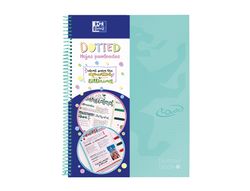 Cuaderno espiral oxford europeanbook 0 school touch tapa extradura din a4+ 80 hojas puntos verde menta