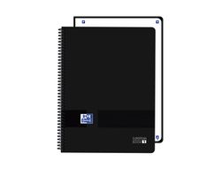 Cuaderno espiral oxford europeanbook 1 live&go tapa plastico din a4+ 80 hojas cuadro 5 mm color negro