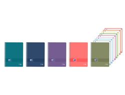 Cuaderno espiral oxford europeanbook 8 live&go tapa plastico din a4+ 160 hojas cuadro 5 mm colores surtidos