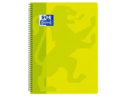 Cuaderno espiral oxford school classic tapa polipropileno folio 80 hojas cuadro 4 mm con margen lima