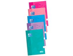 Cuaderno espiral oxford tapa extradura folio 80 hojas cuadro 4 mm write & erase pizarra pack 4+1 unidades