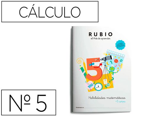 Cuaderno rubio habilidades matematicas + 5 años