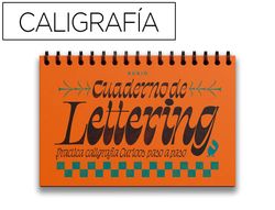 Cuaderno rubio lettering caligrafia practica curioos paso a paso encuadernacion espiral tapa dura 212 paginas