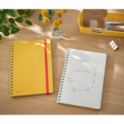 Cuaderno Wiro Leitz Cosy. Tapas duras. 80 hojas cuadriculado, DIN B5, amarillo
