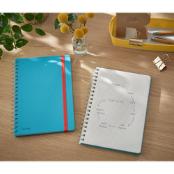 Cuaderno Wiro Leitz Cosy. Tapas duras. 80 hojas cuadriculado, DIN B5, azul