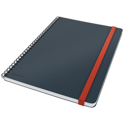 Cuaderno Wiro Leitz Cosy. Tapas duras. 80 hojas cuadriculado, DIN B5, gris