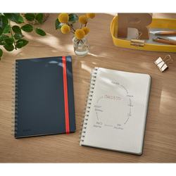 Cuaderno Wiro Leitz Cosy. Tapas duras. 80 hojas cuadriculado, DIN B5, gris