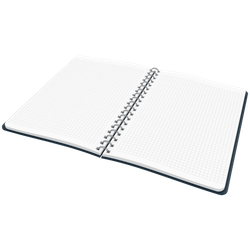 Cuaderno Wiro Leitz Cosy. Tapas duras. 80 hojas cuadriculado, DIN B5, gris