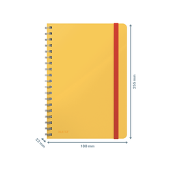 Cuaderno Wiro Leitz Cosy. Tapas duras. 80 hojas rayado horizontal, DIN B5, amarillo