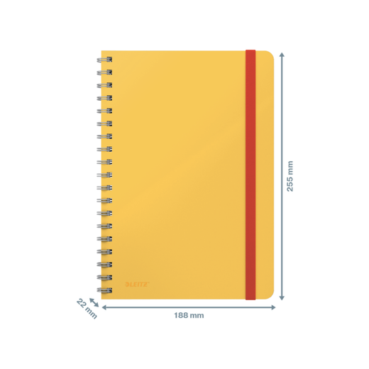Cuaderno Wiro Leitz Cosy. Tapas duras. 80 hojas rayado horizontal, DIN B5, amarillo