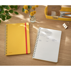 Cuaderno Wiro Leitz Cosy. Tapas duras. 80 hojas rayado horizontal, DIN B5, amarillo
