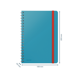 Cuaderno Wiro Leitz Cosy. Tapas duras. 80 hojas rayado horizontal, DIN B5, azul