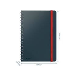 Cuaderno Wiro Leitz Cosy. Tapas duras. 80 hojas rayado horizontal, DIN B5, gris