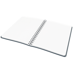Cuaderno Wiro Leitz Cosy. Tapas duras. 80 hojas rayado horizontal, DIN B5, gris