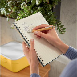 Cuaderno Wiro Leitz Cosy. Tapas duras. 80 hojas rayado horizontal, DIN B5, gris